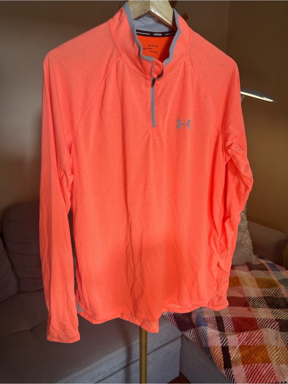 Under Armour Neon Coral 1/4 Zip Pullover